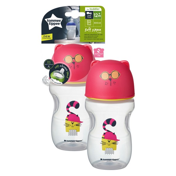 Продукт Tommee Tippee - Преходна чаша с мек силиконов накрайник, 300 мл., 12 м.+ - 0 - BG Hlapeta